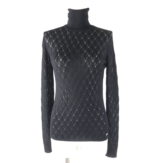 Chanel COCO Mark Viscose Polyamide Knit Turtleneck
