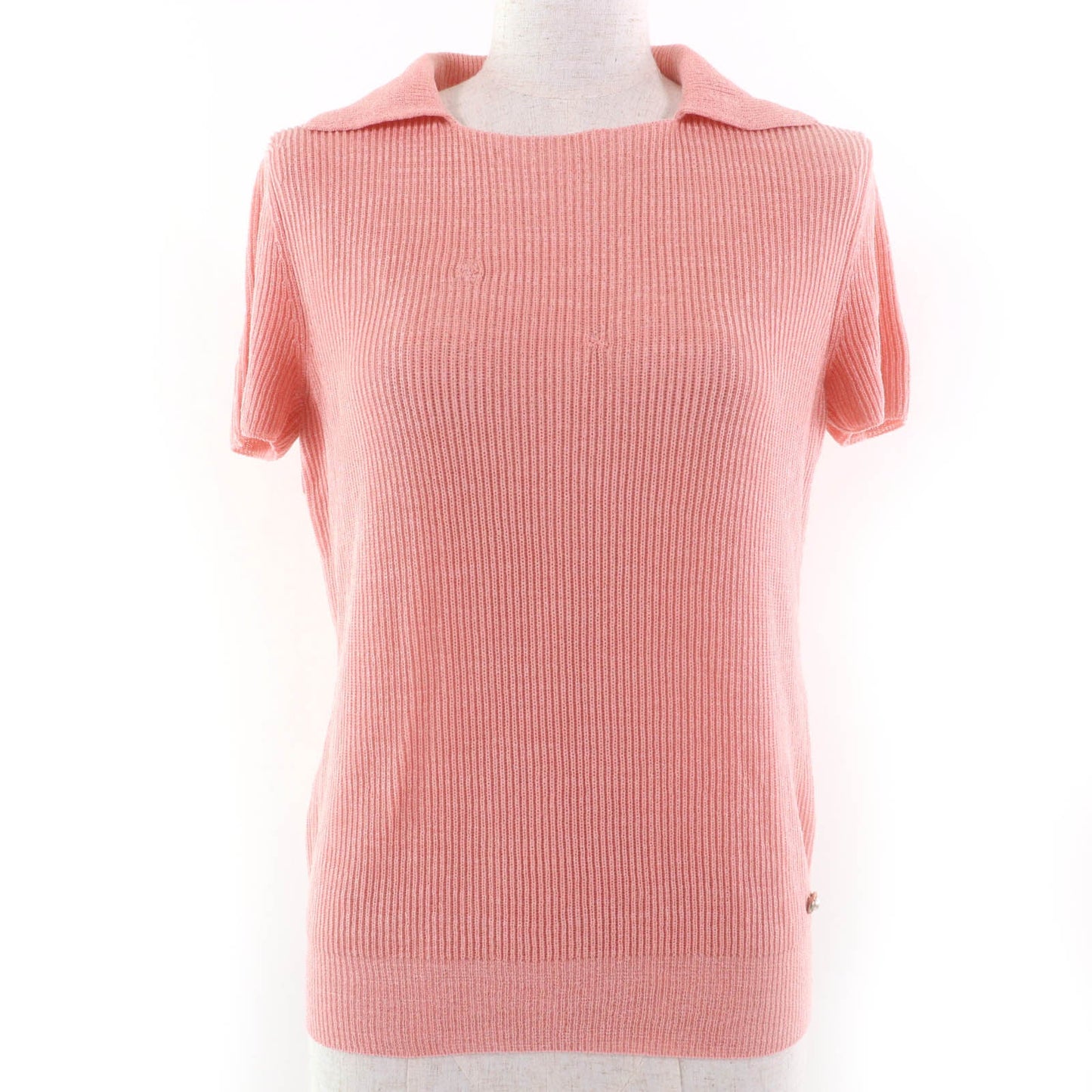 Chanel COCO Mark Parts Knit Short Sleeve Top