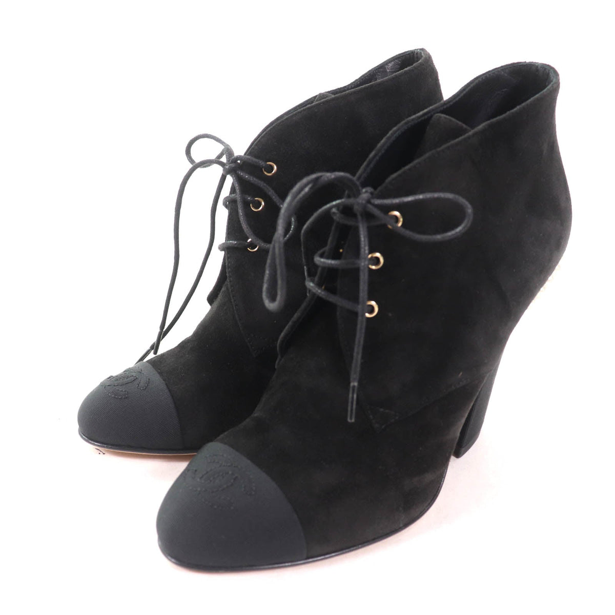 Chanel COCO Mark Suede Leather Ankle Boots