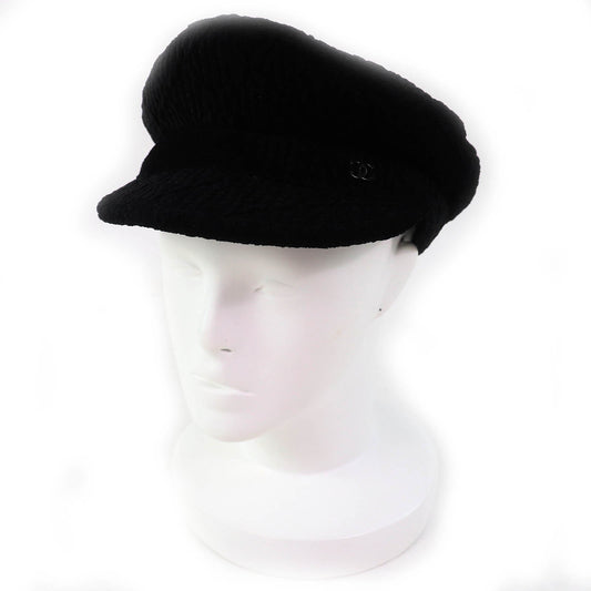 Chanel Casquette Silk Blend Tweed Newsboy Hat