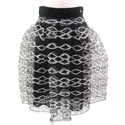 Chanel COCO Mark Logo Ribbon Mesh Skirt