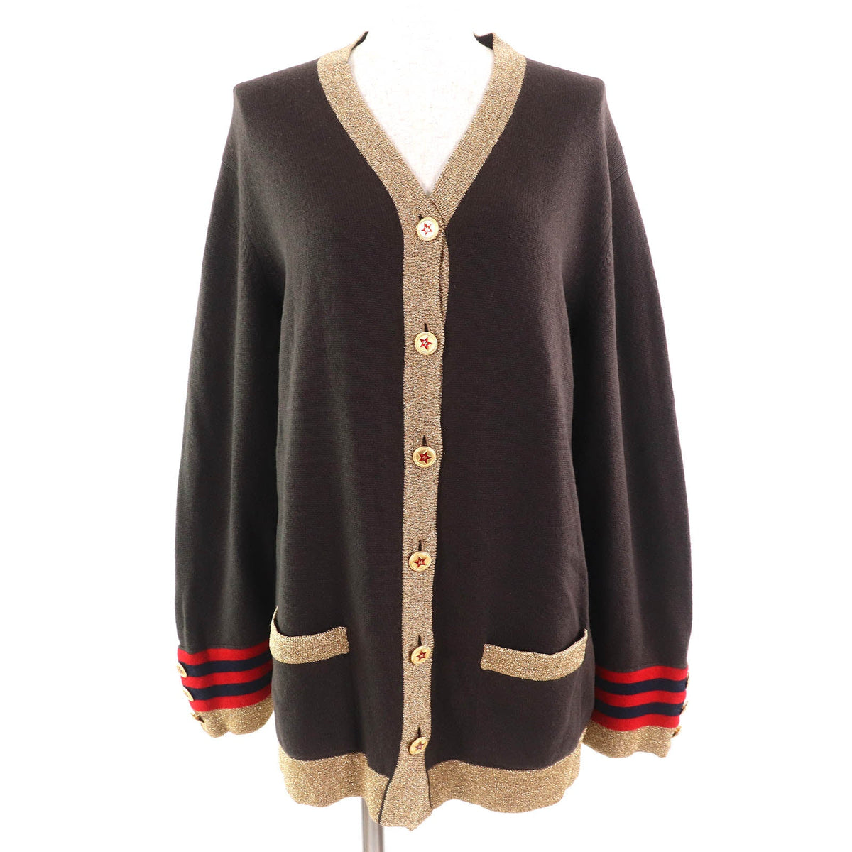 Chanel COCO Mark Star Button Cashmere Cardigan