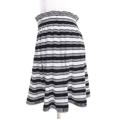 Chanel COCO Mark Parts Logo Multi-Border Mini Skirt
