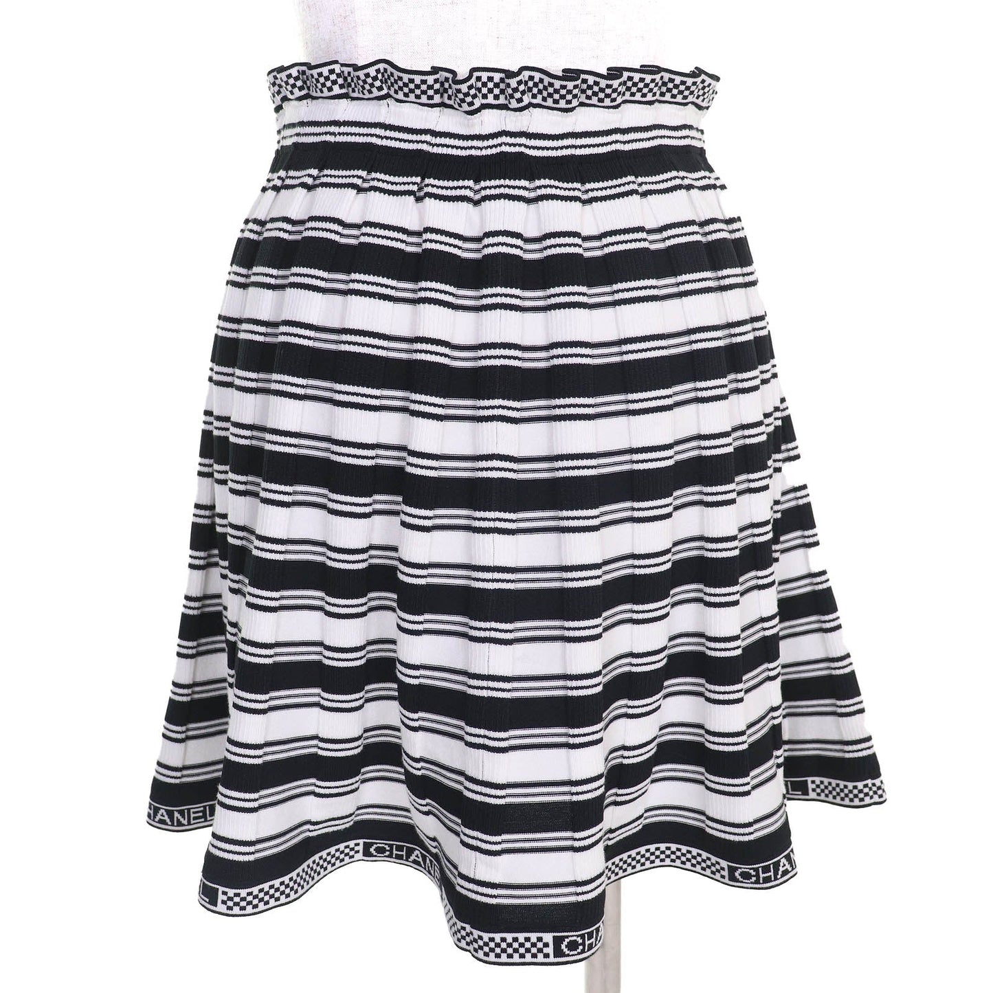Chanel COCO Mark Parts Logo Multi-Border Mini Skirt