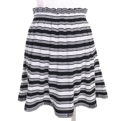 Chanel COCO Mark Parts Logo Multi-Border Mini Skirt