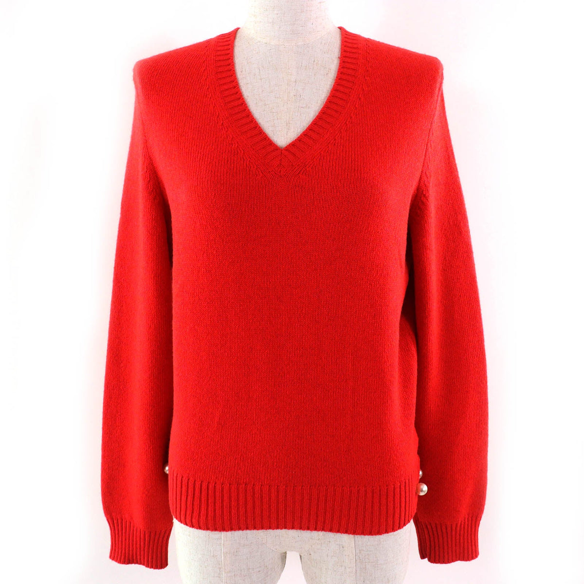 Chanel COCO Mark Pearl Cashmere Knit Sweater