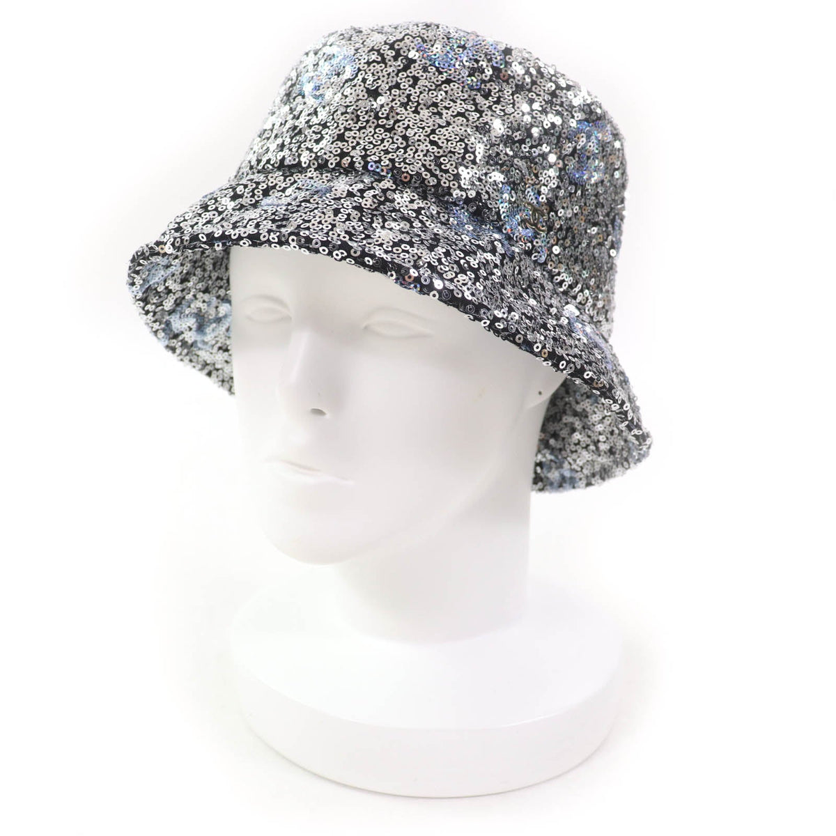 Chanel Sequin COCO Mark Polyester Bucket Hat