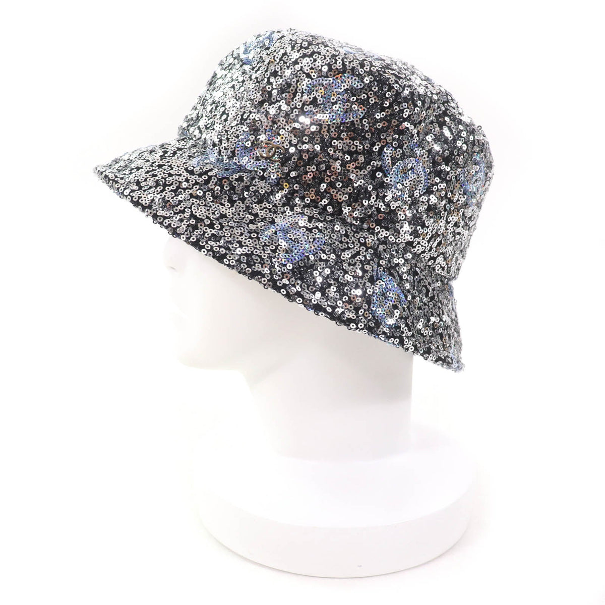 Chanel Sequin COCO Mark Polyester Bucket Hat