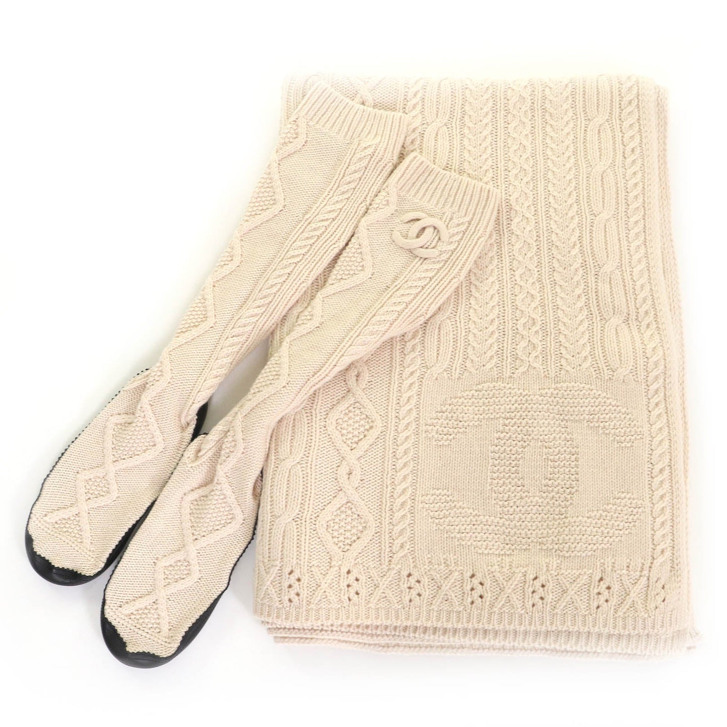 Chanel COCO Mark Cashmere 2-Piece Set Home Goods