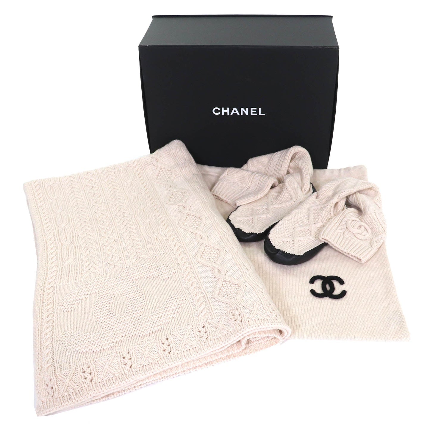 Chanel COCO Mark Cashmere 2-Piece Set Home Goods
