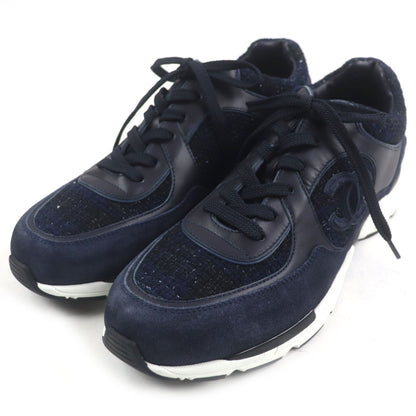 Chanel COCO Mark Tweed Canvas Sneakers