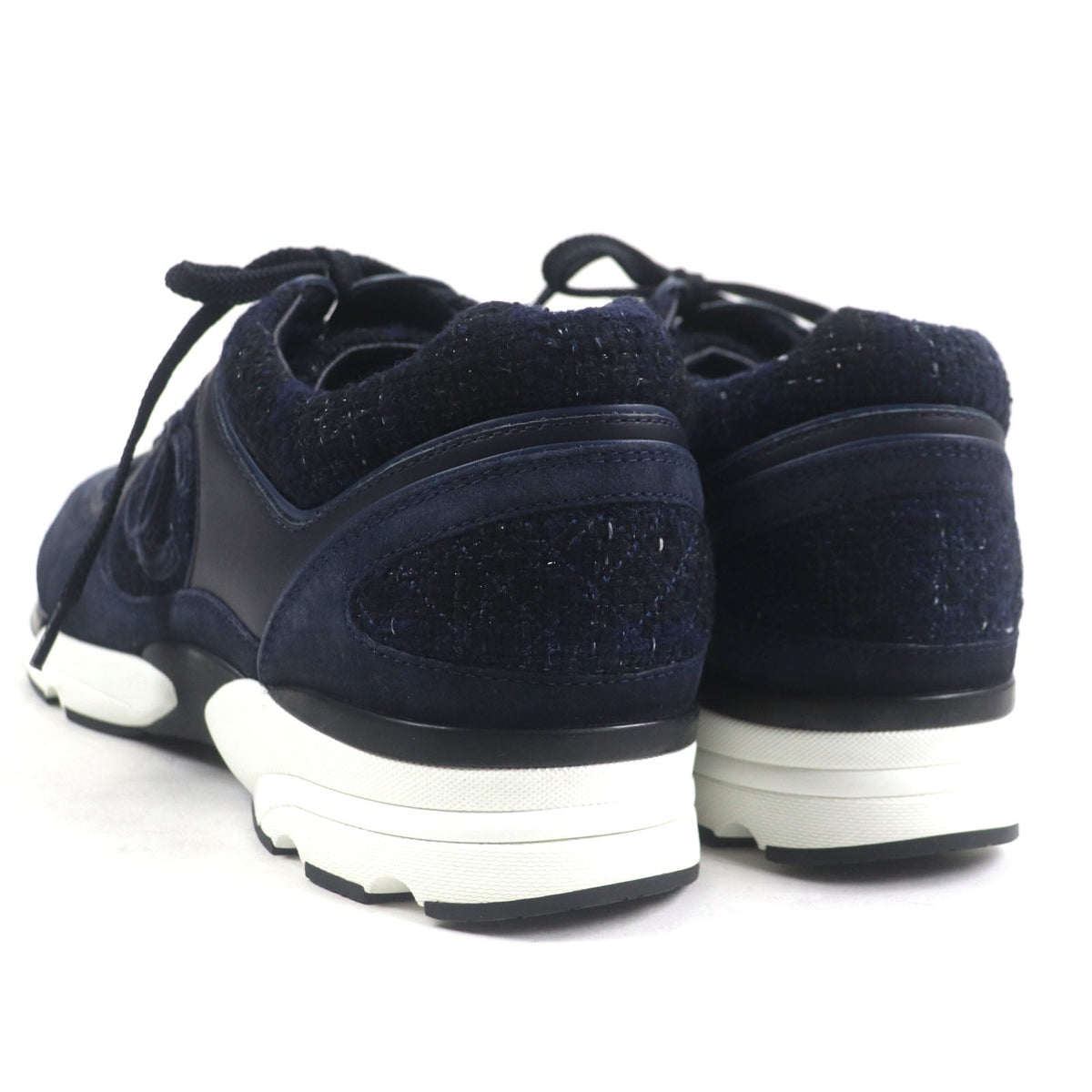 Chanel COCO Mark Tweed Canvas Sneakers