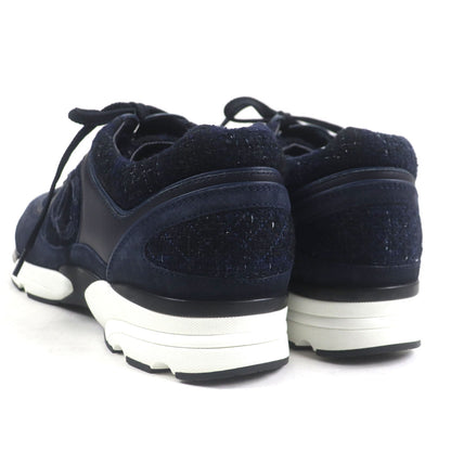 Chanel COCO Mark Tweed Canvas Sneakers