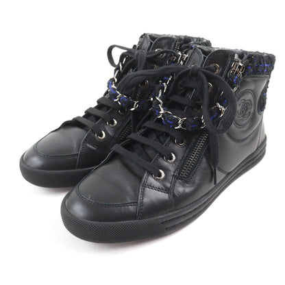 Chanel High cut Leather Sneakers