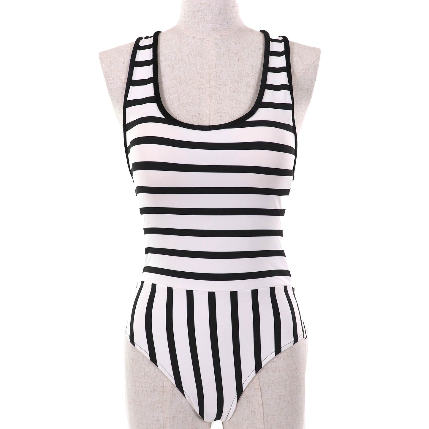 Chanel COCO Mark Strap Pattern One Piece Swimwear