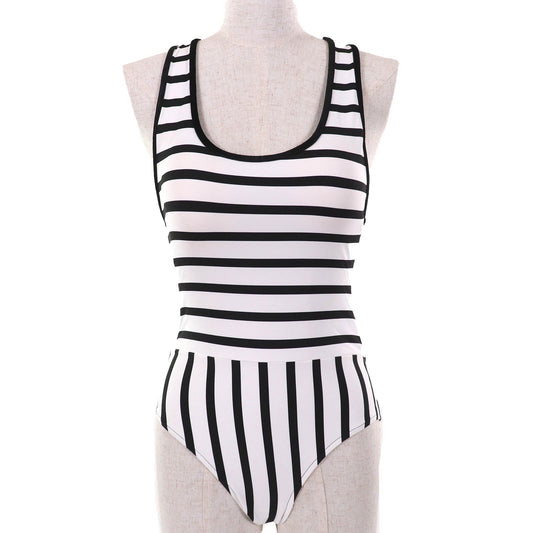 Chanel COCO Mark Strap Pattern One Piece Swimwear