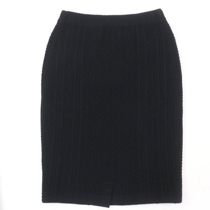 Chanel COCO Mark Button Cashmere Skirt