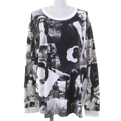 Chanel COCO Mark Rhinestone Long Sleeve T-Shirt