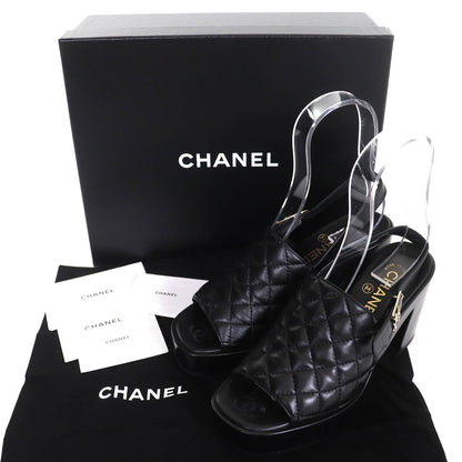 Chanel COCO Mark Matelasse Leather Sandals