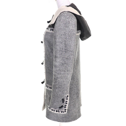 Chanel Duffel coat Leather Mouton Coat