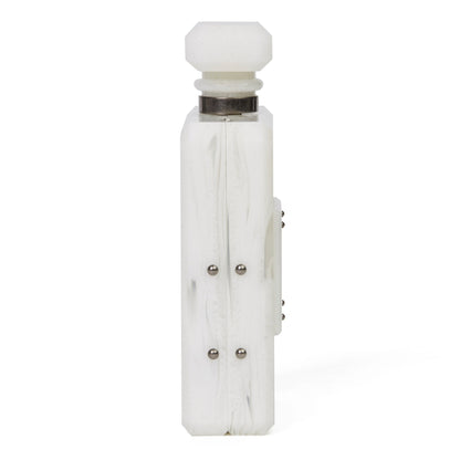 Chanel White Marble Plexiglass Paris-Rome Perfume Bottle Bag