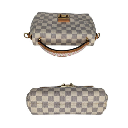 Louis Vuitton Damier Azur Braided Croisette Rose Bag