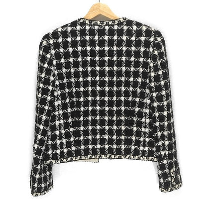 Chanel black & white tweed jacket, 36