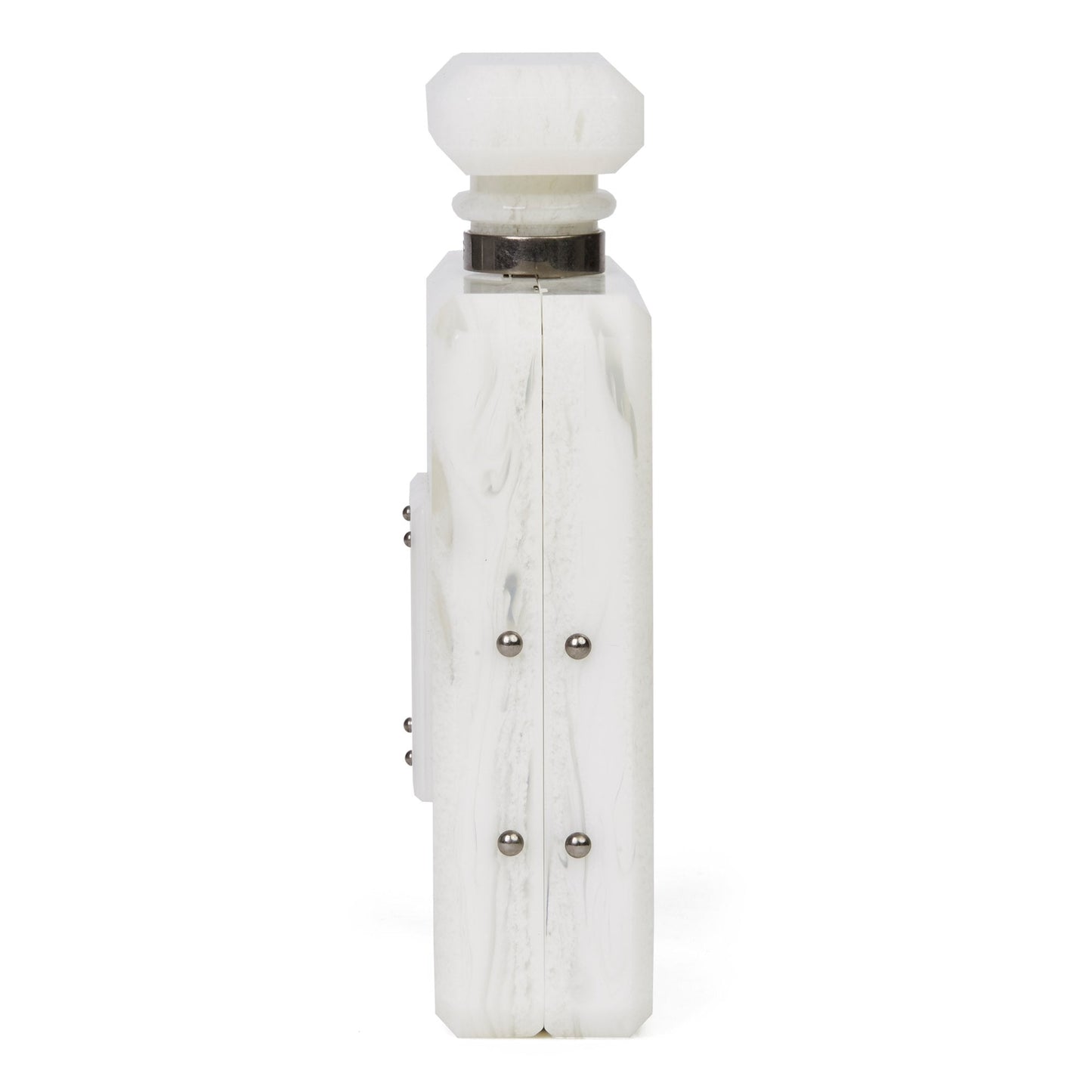 Chanel White Marble Plexiglass Paris-Rome Perfume Bottle Bag