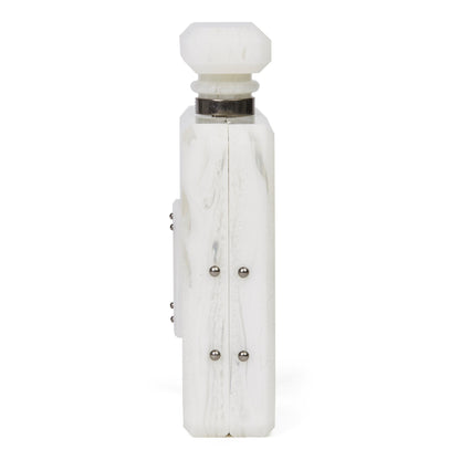 Chanel White Marble Plexiglass Paris-Rome Perfume Bottle Bag