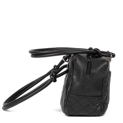 Chanel Black and White Quilted Lambskin Large Cambon Bowling Bag