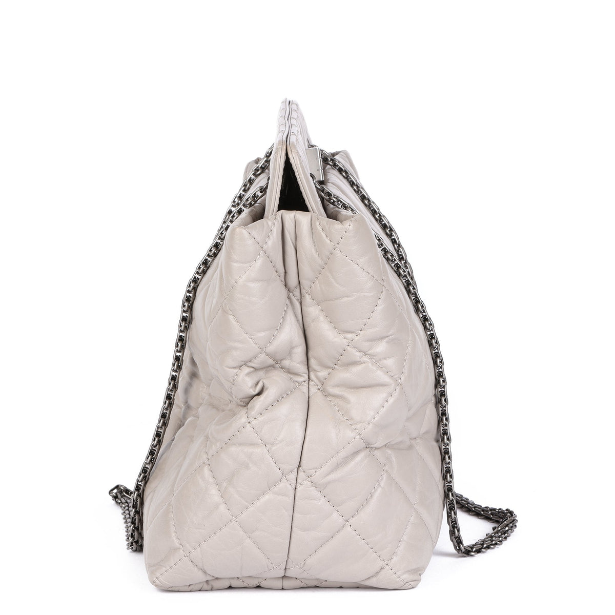 Chanel Greige Quilted Calfskin Leather 255 Reissue Shoulder Bag