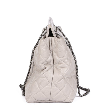 Chanel Greige Quilted Calfskin Leather 255 Reissue Shoulder Bag