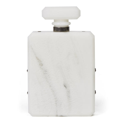 Chanel White Marble Plexiglass Paris-Rome Perfume Bottle Bag