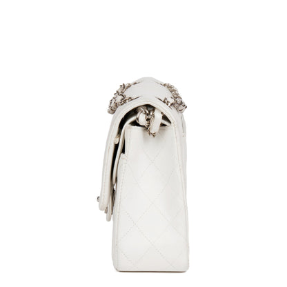 Chanel White Quilted Lambskin Vintage Medium Classic Double Flap Bag