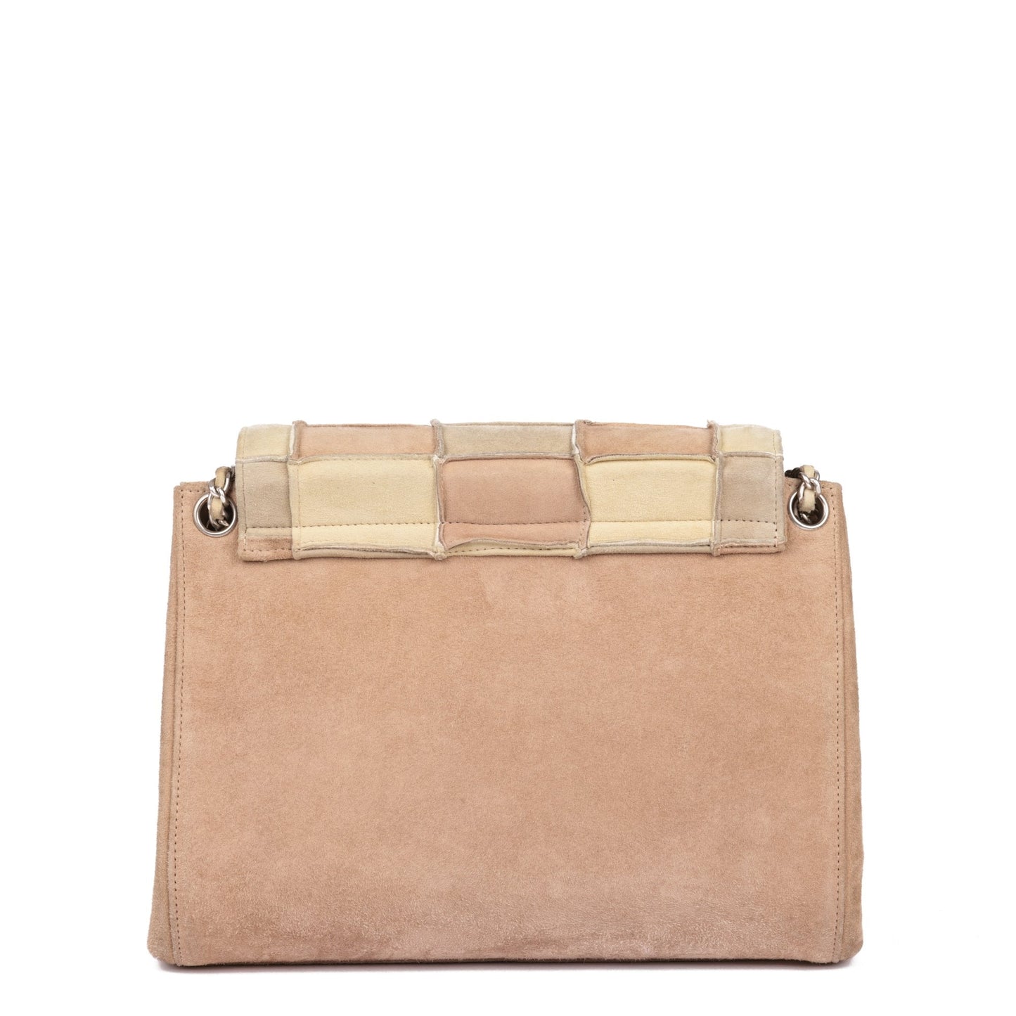 Chanel Beige Patchwork Suede Small Accordion 255 Reissue Classic Single Flap Bag