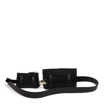 Prada Black Nylon & Saffiano Leather Pocket Belt Bag Belt Bag