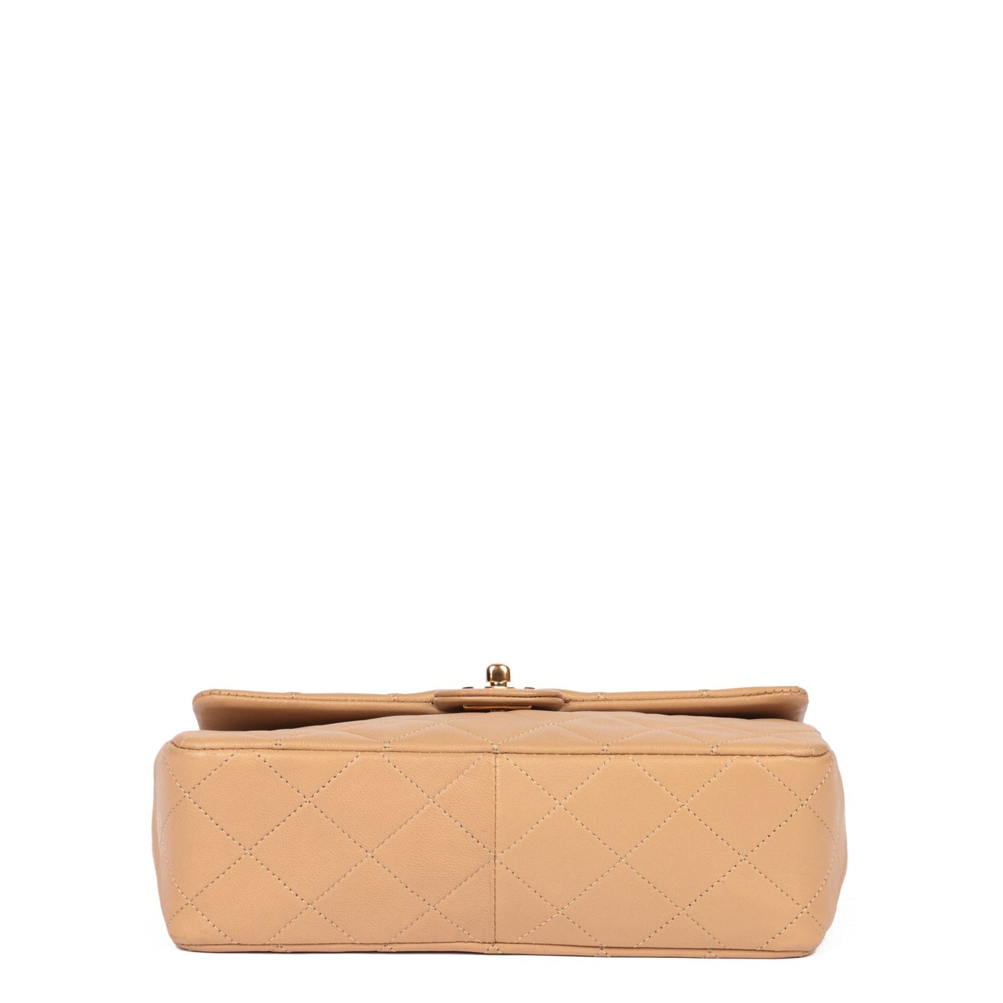 Chanel Beige Quilted Lambskin Vintage Square Mini Flap Bag