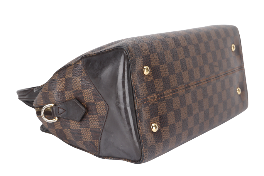 LOUIS VUITTON KENSINGTON BOWLING BAG (N41505) MM DAMIER EBENE GOLD HARDWARE WITH DUST COVER AND BOX