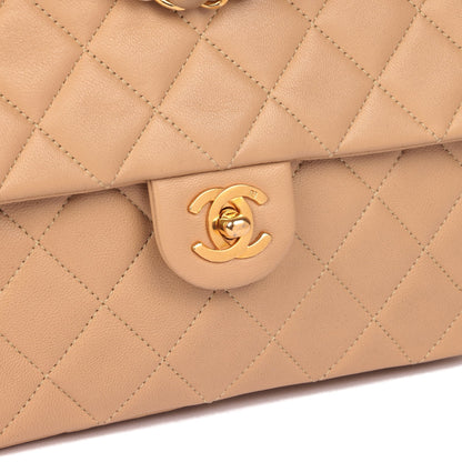 Chanel Beige Quilted Lambskin Vintage Square Mini Flap Bag