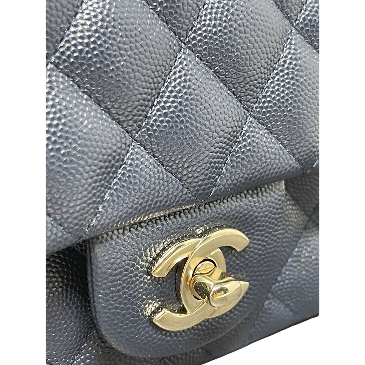 Chanel Chanel Caviar Quilted Mini Rectangular New - Dark Blue