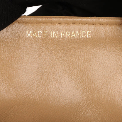 Chanel Beige Quilted Lambskin Vintage Small Classic Single Full Flap Bag