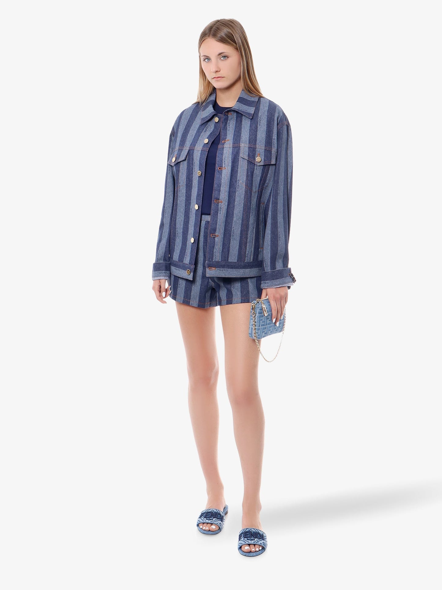 Fendi Woman Fendi Woman Blue Jackets