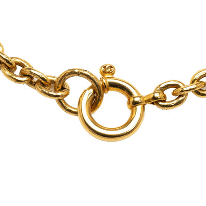 Chanel CC Cross Bell Chain Necklace Metal Necklace in Good condition