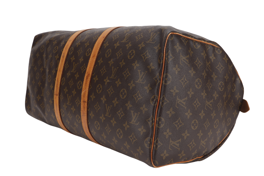 LOUIS VUITTON KEEPALL 55 MONOGRAM CANVAS GOLD HARDWARE WITH DUST COVER