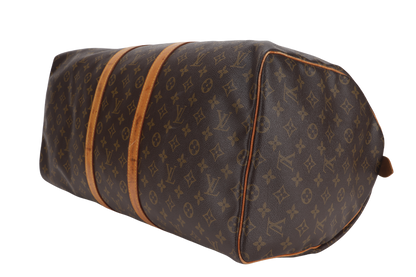 LOUIS VUITTON KEEPALL 55 MONOGRAM CANVAS GOLD HARDWARE WITH DUST COVER