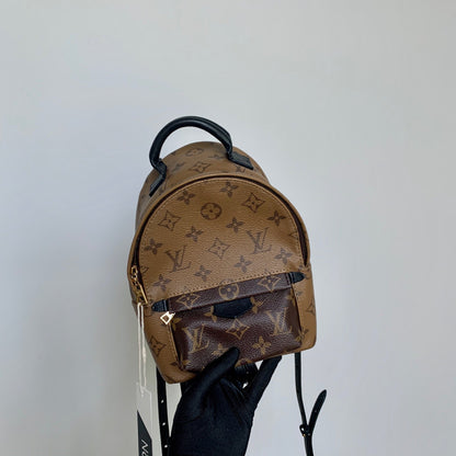 Louis-Vuitton Palm Springs Monogram Mini Reverse Monogram Canvas Backpack