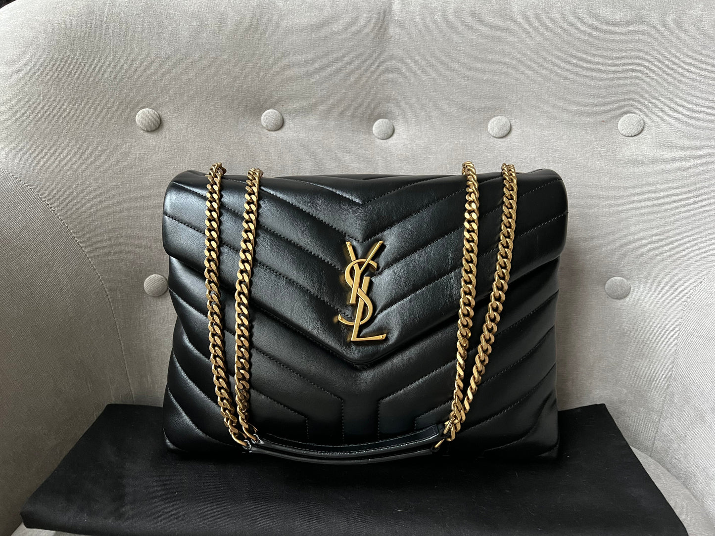 Yves Saint Laurent (YSL) Medium Black Lou