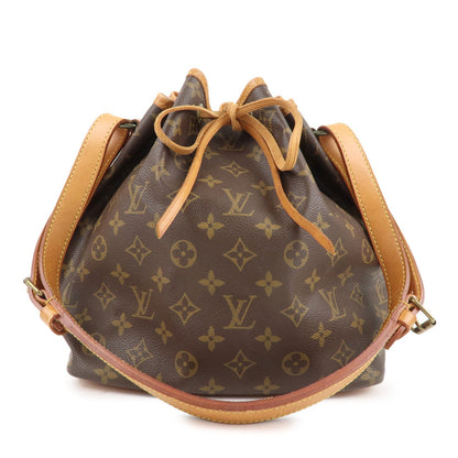 Louis Vuitton Monogram Petit Noe Shoulder Bag Brown M42226