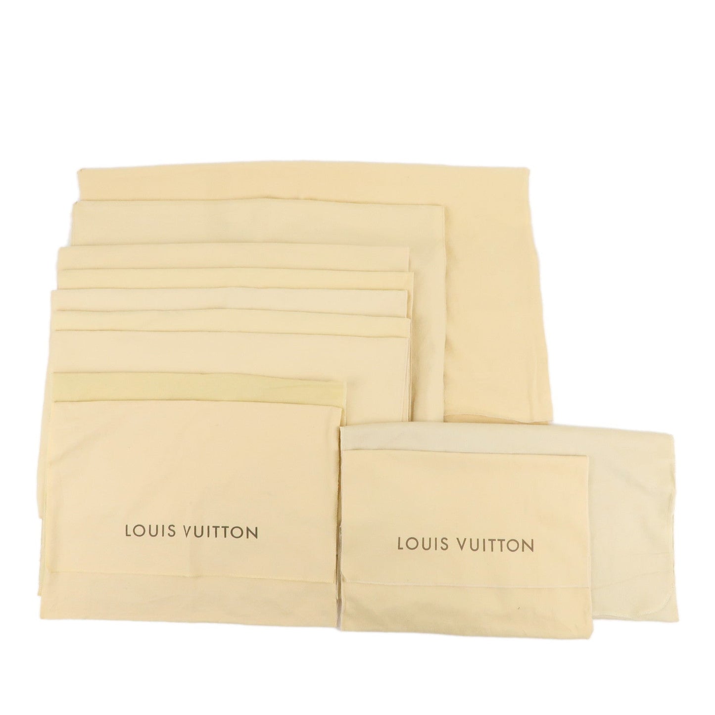 Louis Vuitton Set of 11 Dust Bag Flap Beige