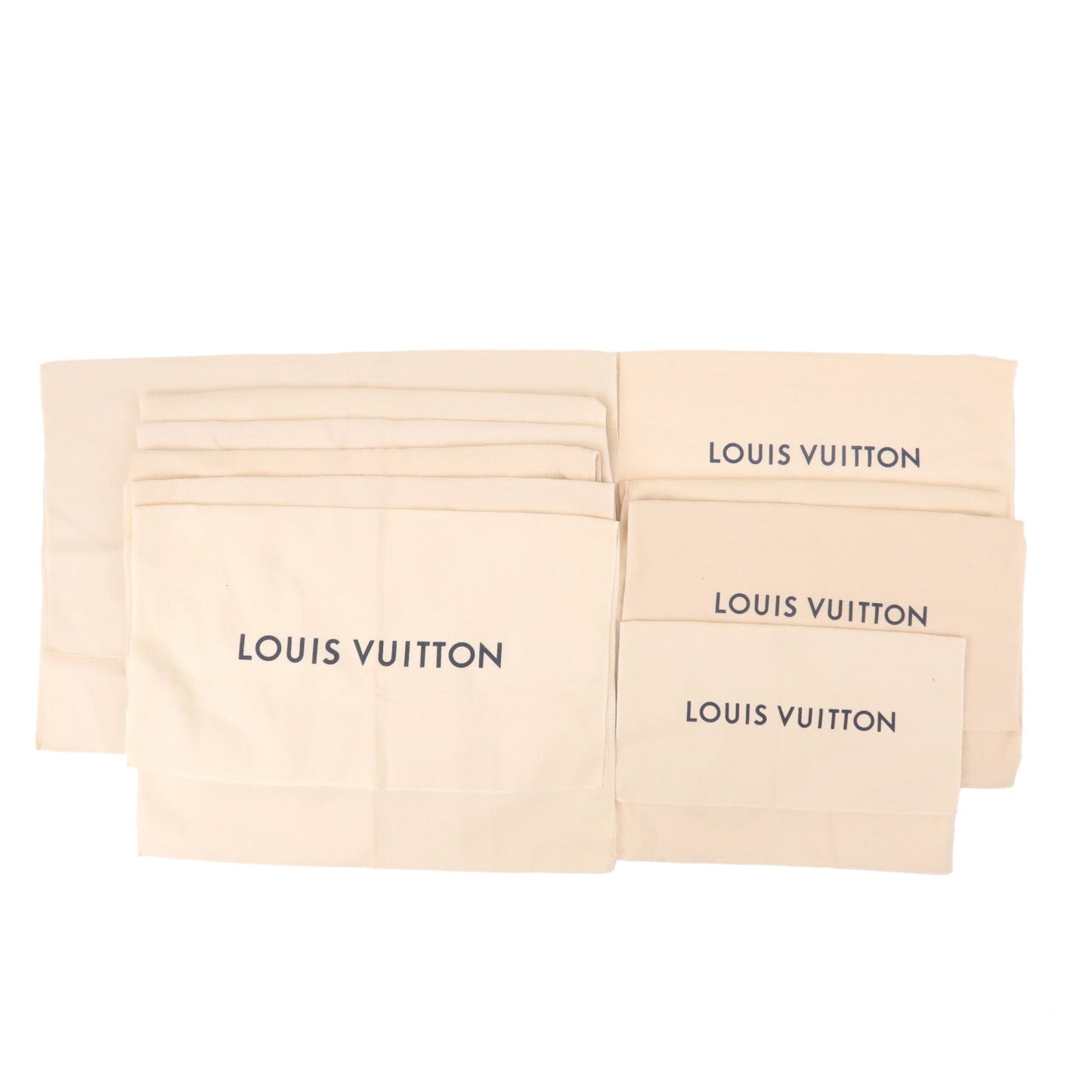 Louis Vuitton Set of 10 Dust Bag Beige Brown